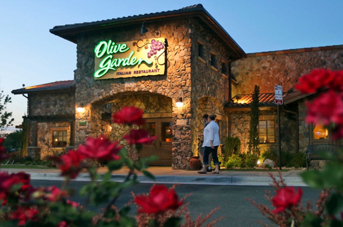 Olive Garden has unlimited breadsticks also lots of labor issues