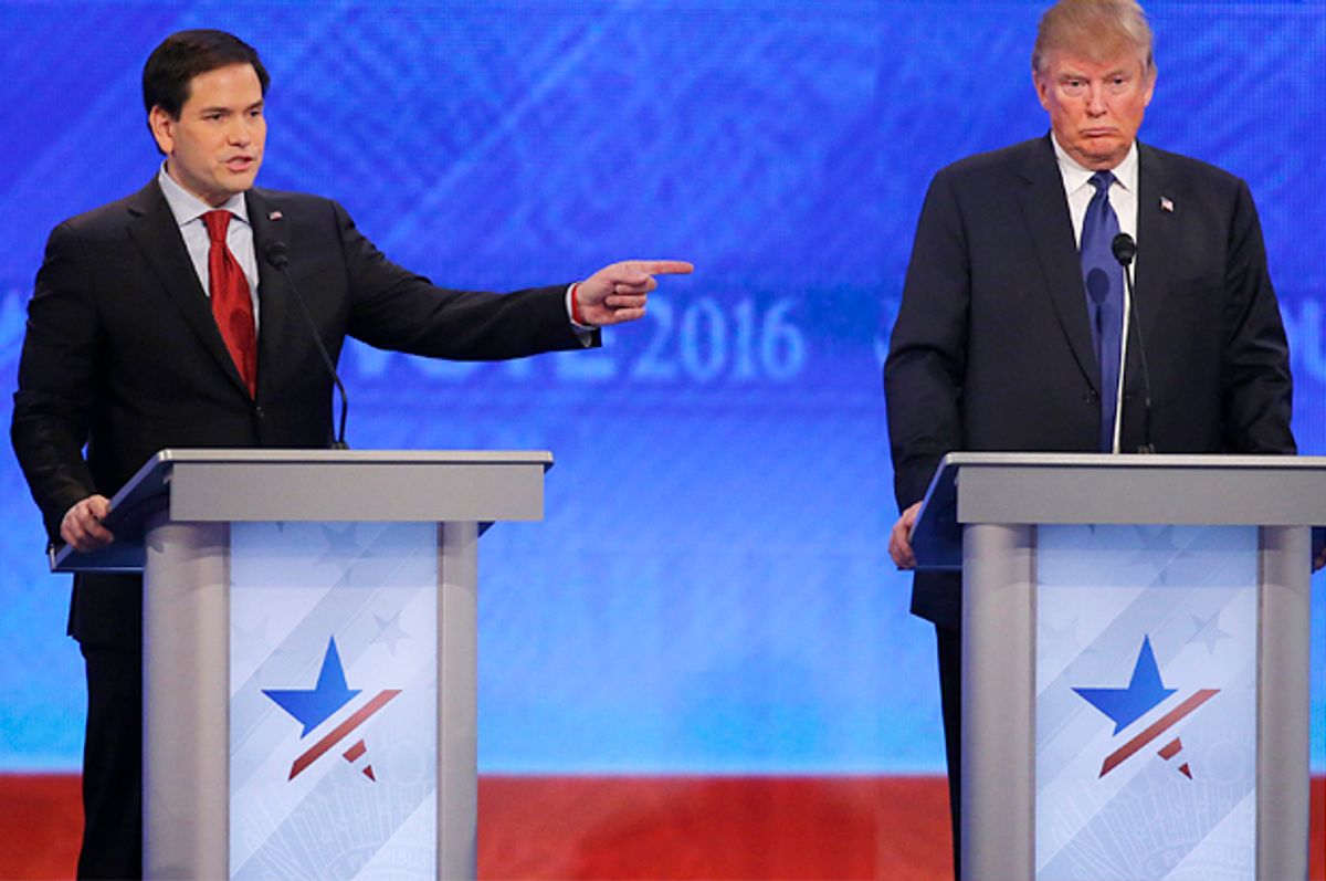 Marco Rubio, Donald Trump   (Reuters/Carlo Allegri)