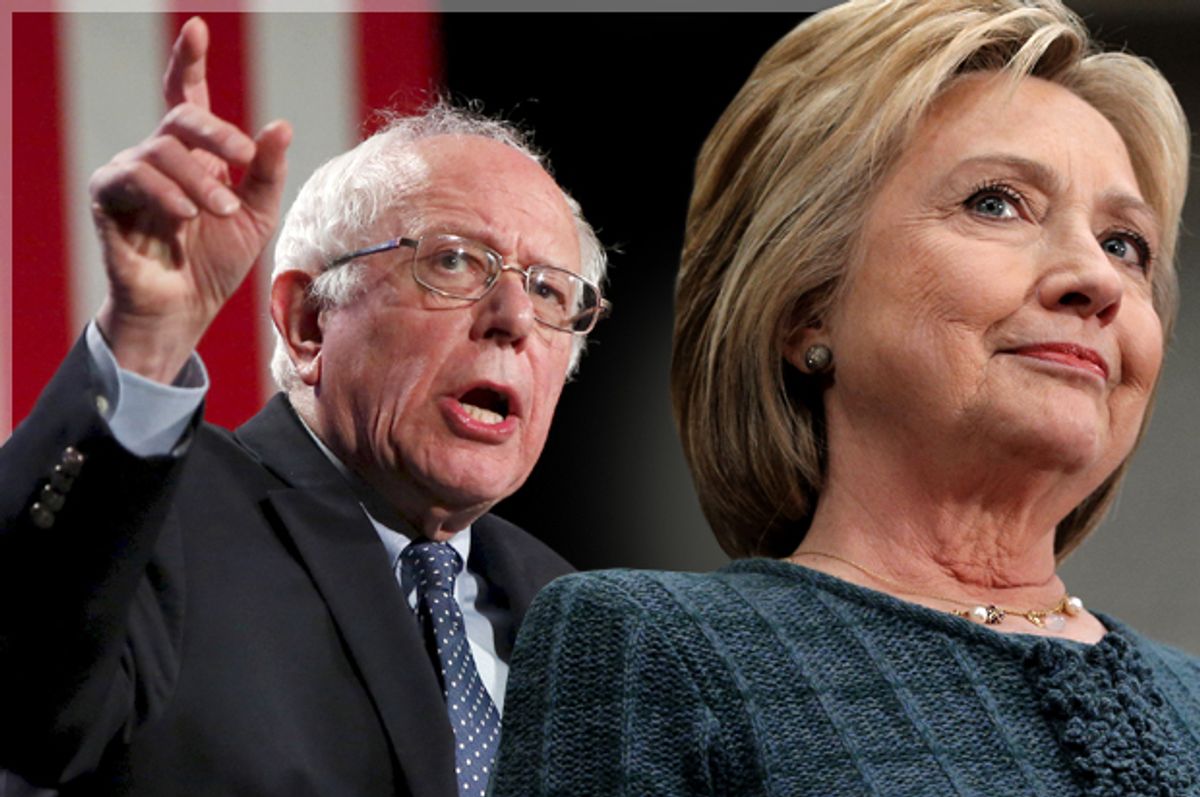 Bernie Sanders, HIllary Clinton   (Reuters/Shannon Stapleton/Brian Snyder/Photo montage by Salon)
