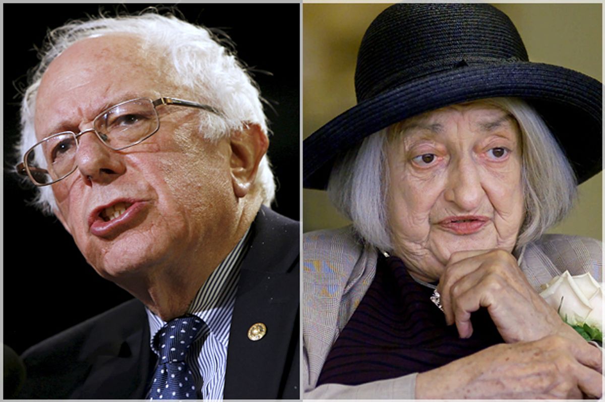 Bernie Sanders, Betty Friedan   (Reuters/Jonathan Ernst/AP/Steven Senne)