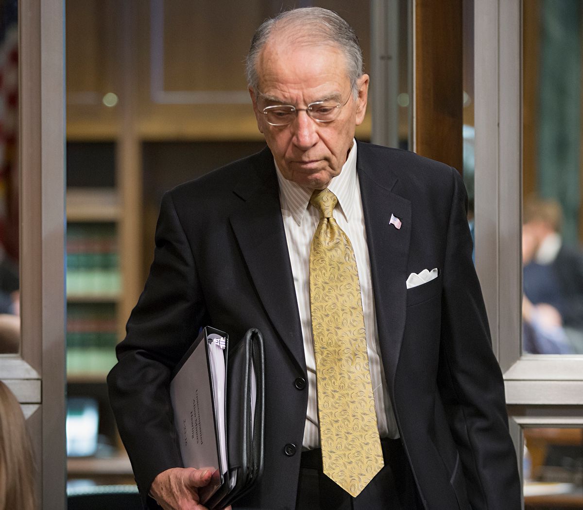 Senate Judiciary Committee Chairman Sen. Chuck Grassley, R-Iowa arrives for a committee hearing on Capitol Hill in Washington, Tuesday, Feb. 23, 2016. Senate Republicans, most vocally Majority Leader Mitch McConnell, are facing a high-stakes political showdown with President Barack Obama sparked by the recent death of Supreme Court Justice Antonin Scalia. Republicans controlling the Senate  which must confirm any Obama appointee before the individual is seated on the court  say that the decision is too important to be determined by a lame-duck president. (AP Photo/J. Scott Applewhite) (AP)