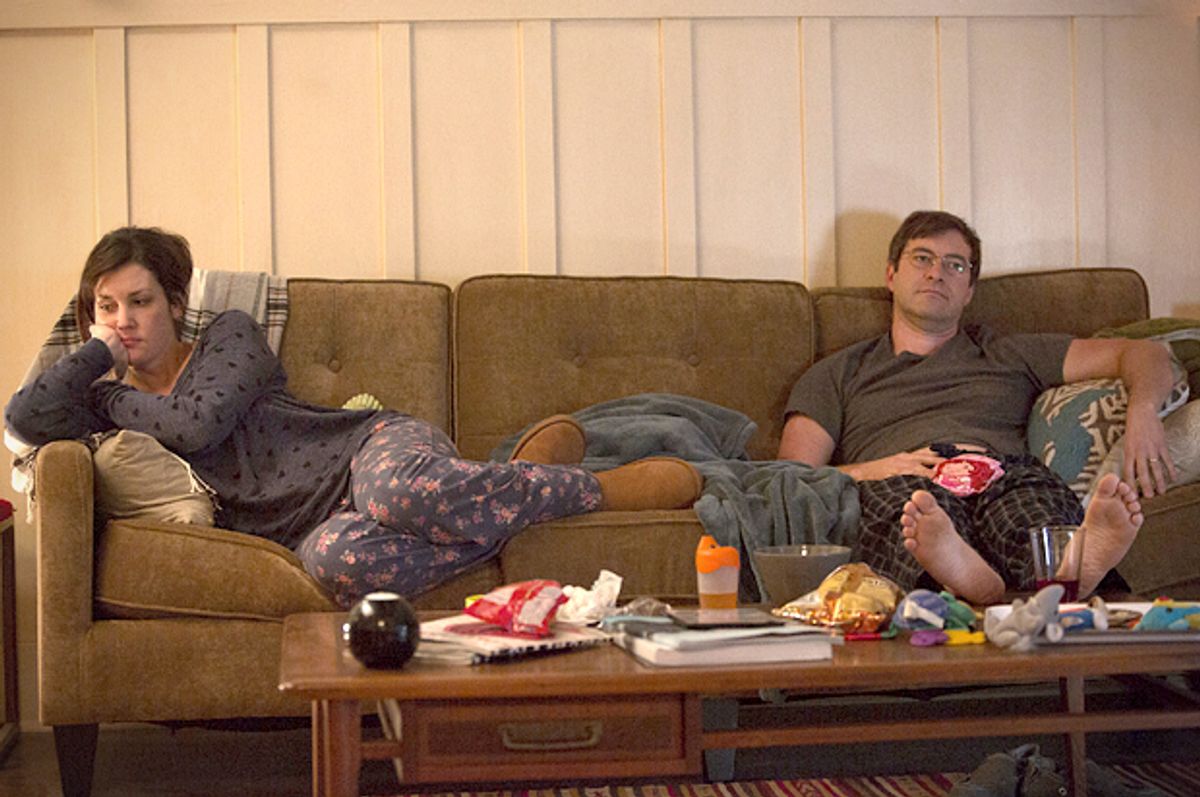 Melanie Lynskey and Mark Duplass in "Togetherness"   (HBO)