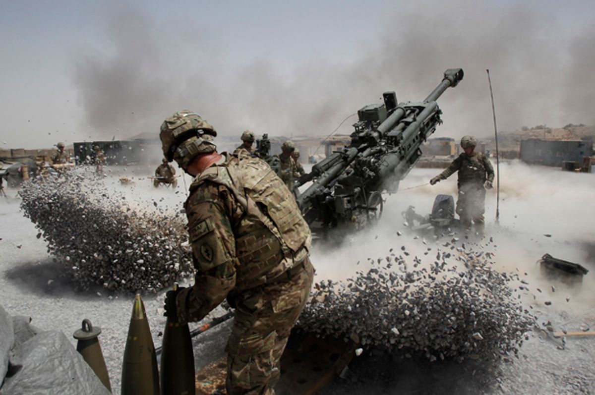 U.S. Army soldiers in Panjwai district, Kandahar province southern Afghanistan, June 12, 2011.   (Reuters/Baz Ratner)