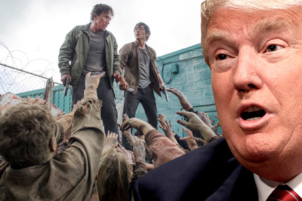Donald Trump; "The Walking Dead"   (Reuters/Nati Harnik/AMC/Gene Page/Salon)