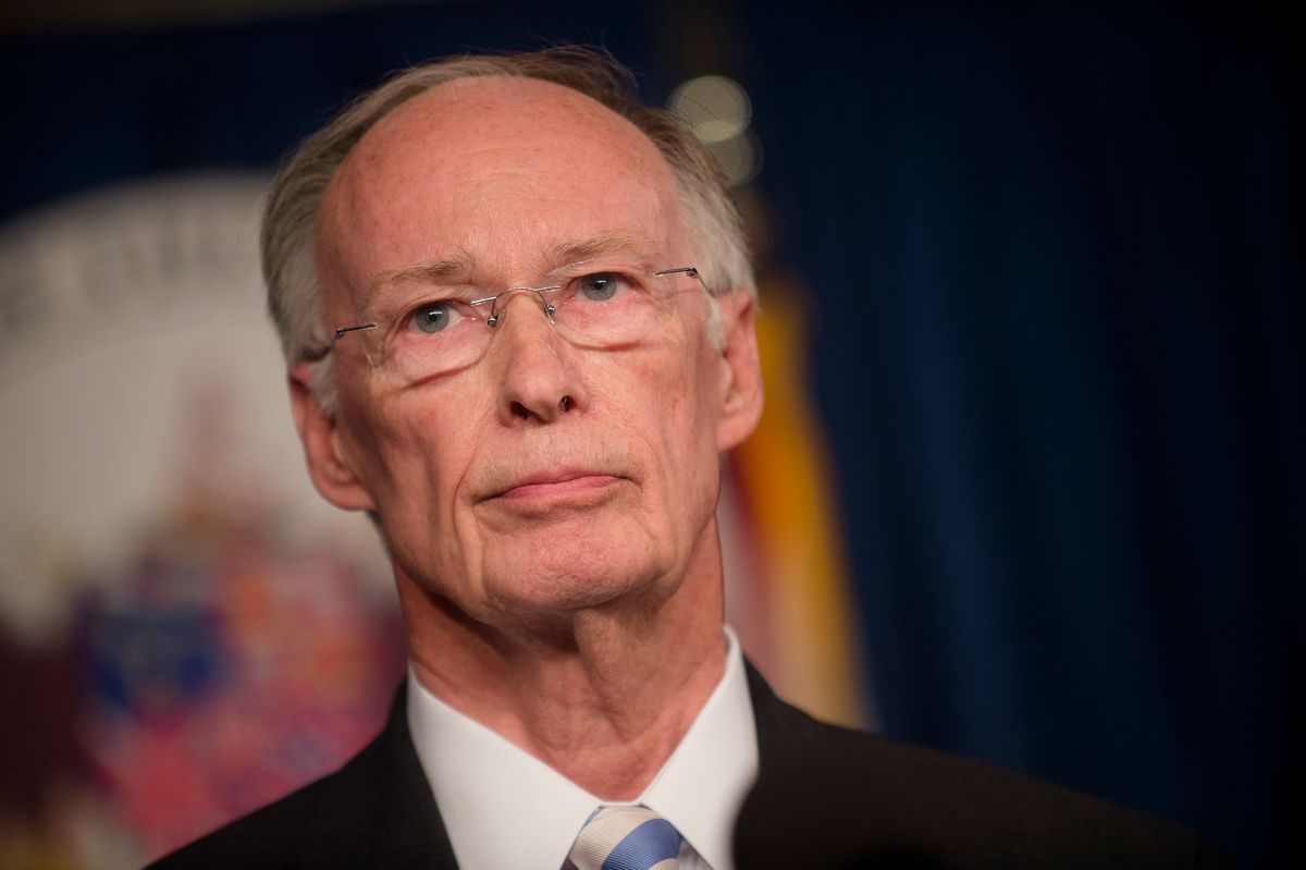 Alabama Gov. Robert Bentley stands during a news conference Wednesday, March 23, 2016, at the state Capitol in Montgomery, Ala. Bentley admitted Wednesday he made inappropriate remarks to a top female staffer two years ago, but he denied accusations that he had a physical affair. (Albert Cesare/The Montgomery Advertiser via AP)  NO SALES; MANDATORY CREDIT (AP)