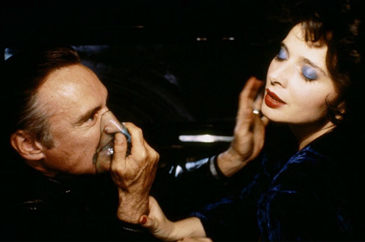 Dennis Hopper and Isabella Rossellini in "Blue Velvet"   (MGM)
