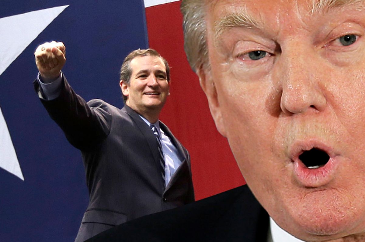 Ted Cruz, Donald Trump   (AP/David J. Phillip/Reuters/Brian Snyder/Photo montage by Salon)