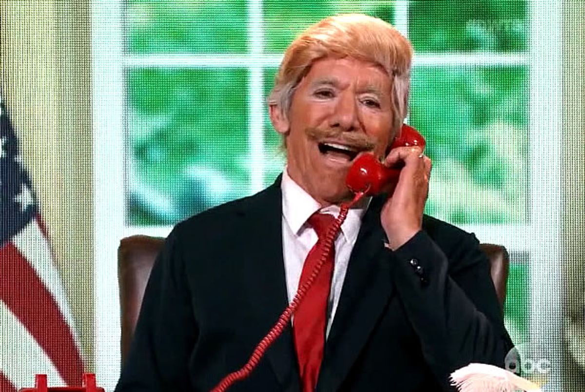 Geraldo Rivera as Donald Trump (Credit: ABC)