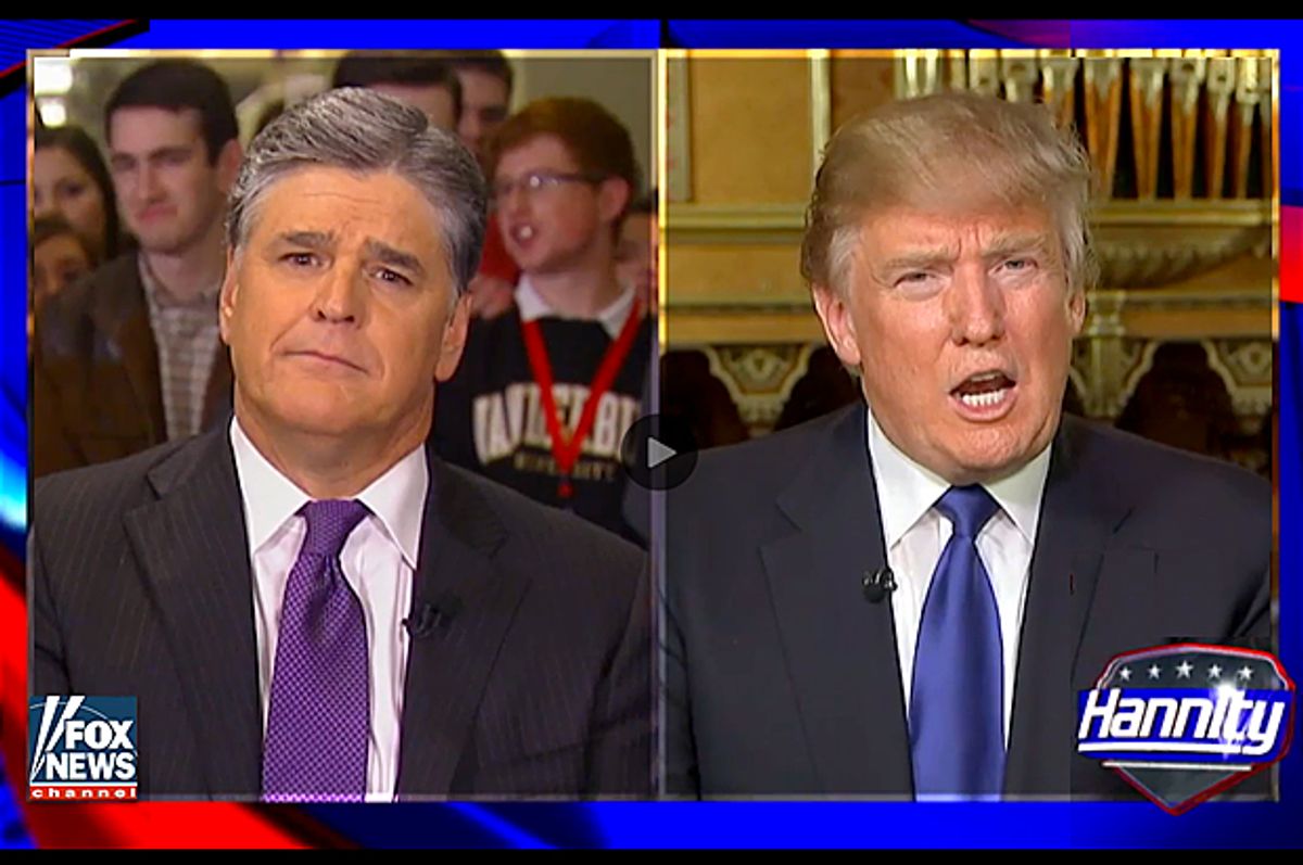 Sean Hannity, Donald Trump   (Fox News)