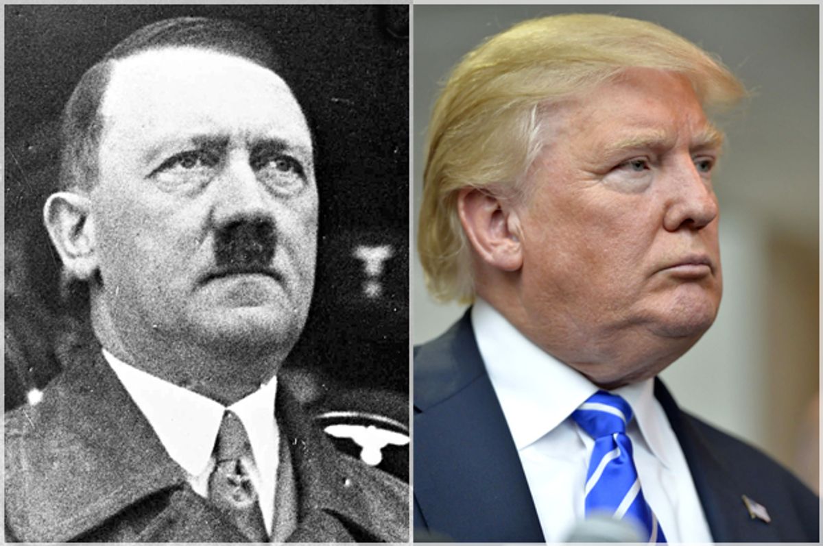 Adolf Hitler, Donald Trump   (AP/Richard Shiro)
