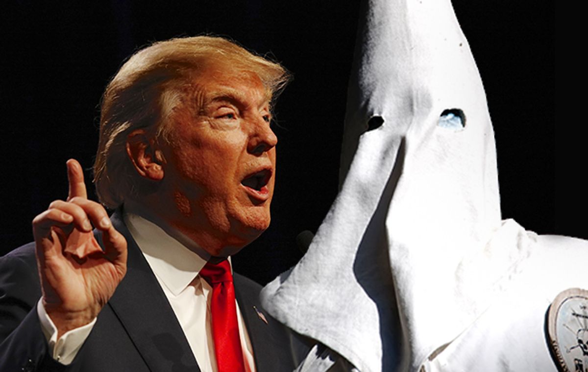 If you listen to Trump speeches next to KKK speeches there's not much ...