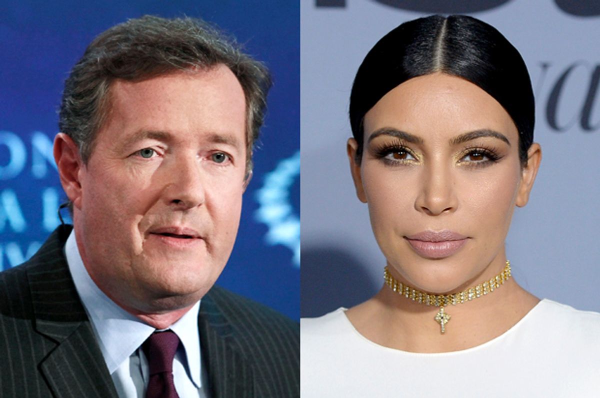 Piers Morgan, Kim Kardashian   (Reuters/Andrew Burton/Kevork Djansezian)