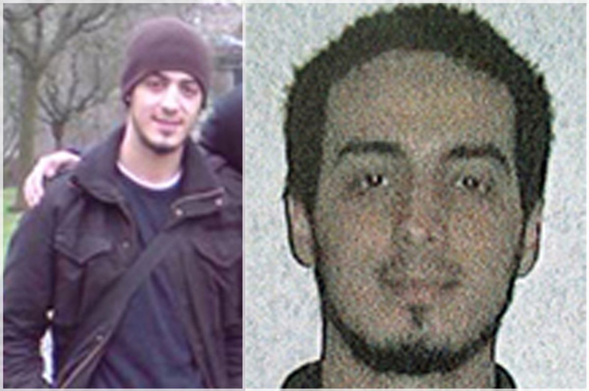 Najim Laachraoui, in an undated combination photo provided by the Belgian Federal Police.   (AP/Belgian Federal Police)
