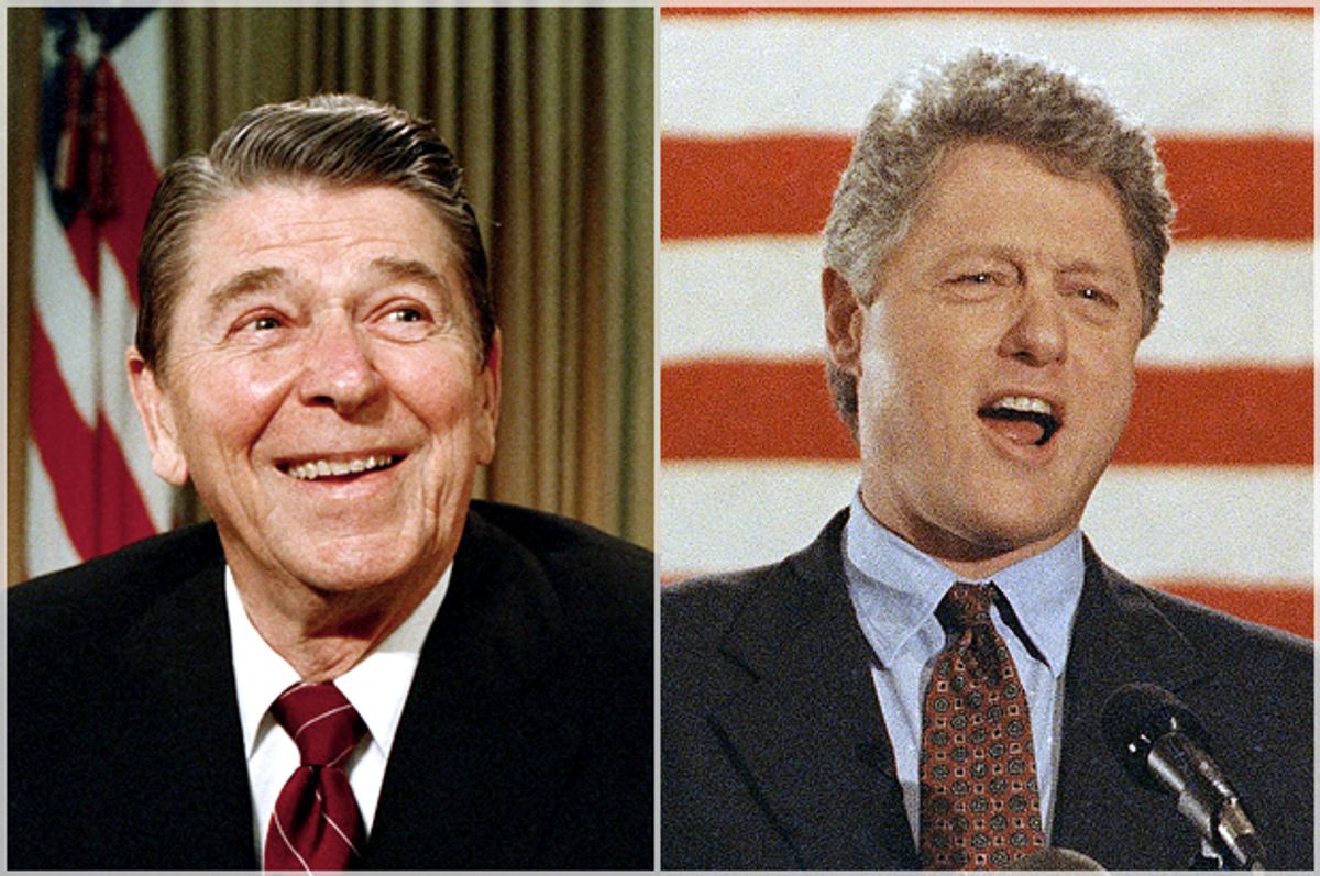 Ronald Reagan, Bill Clinton   (AP/Ron Frehm)