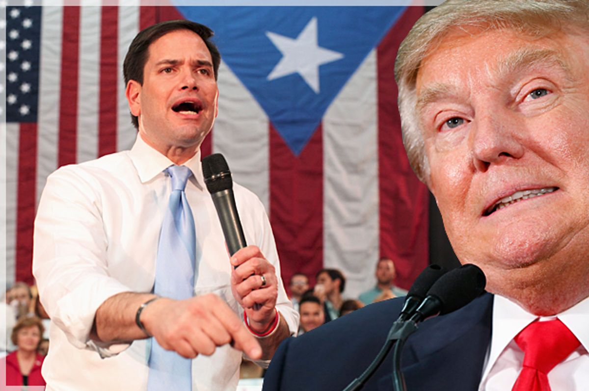 Marco Rubio, Donald Trump   (Reuters/Alvin Baez/AP/Paul Sancya/Photo montage by Salon)