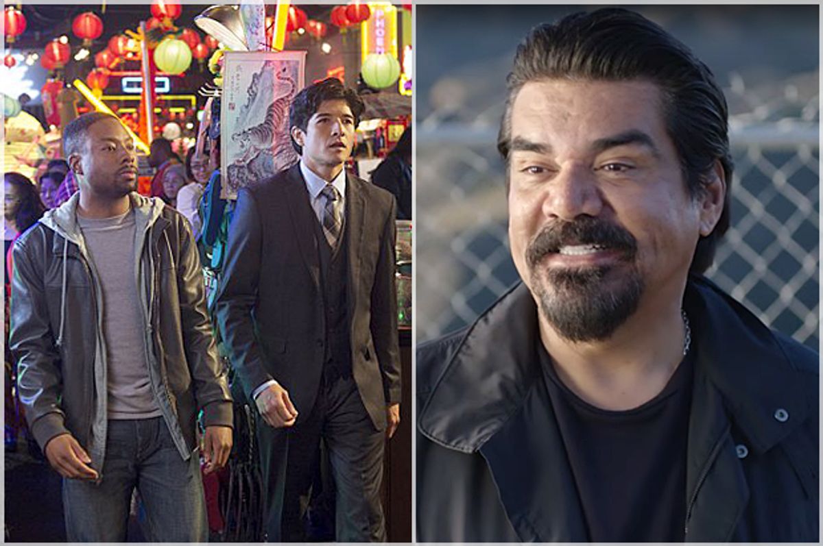 Justin Hires and Jon Foo in "Rush Hour," George Lopez in "Lopez"   (CBS/TV Land)