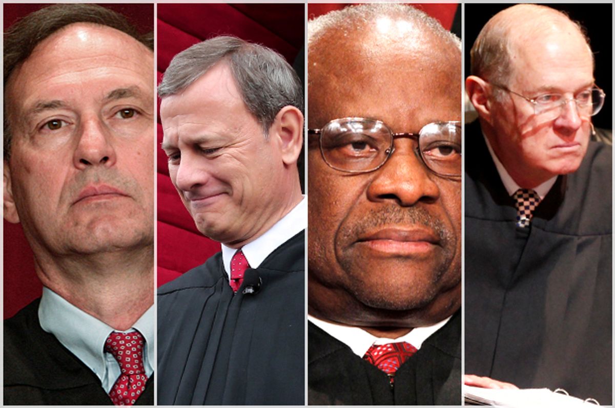 Justices Alito, Roberts, Thomas and Breyer   (AP/Reuters)