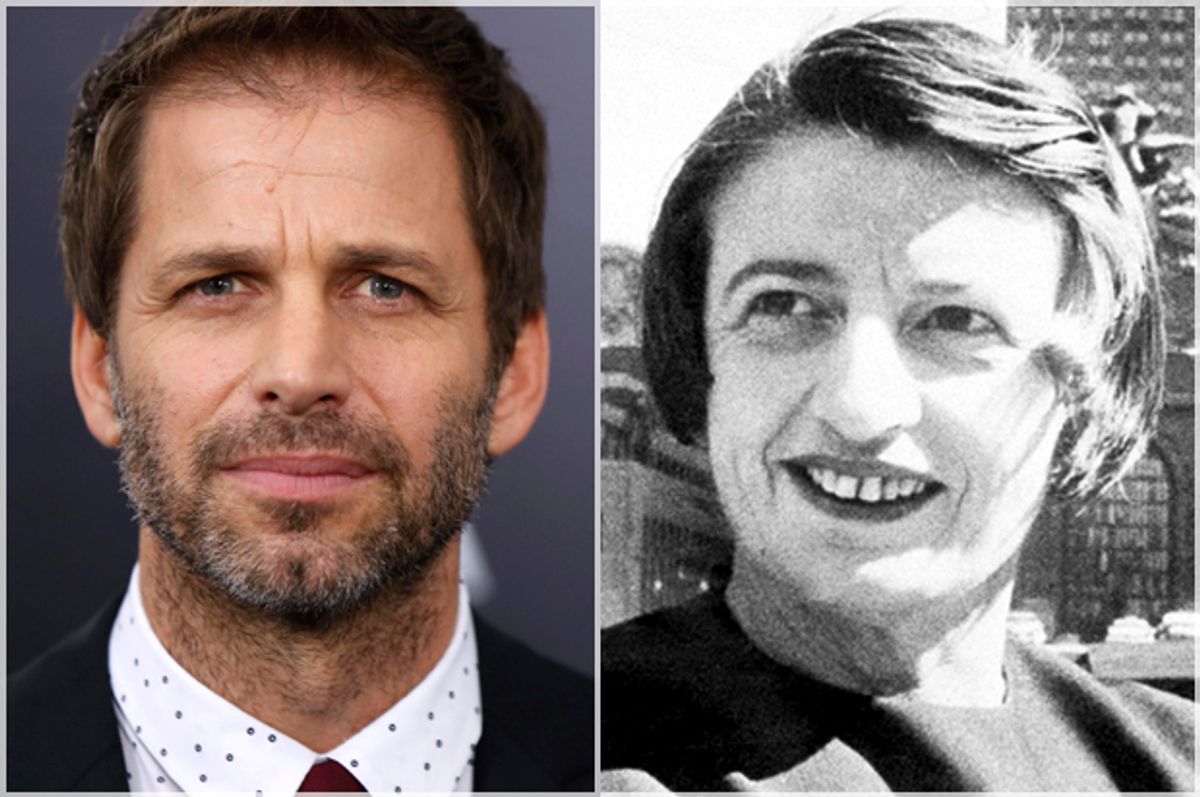 Zack Snyder, Ayn Rand   (Reuters/Lucas Jackson/AP)