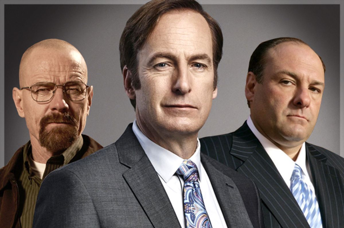 Walter White, Jimmy McGill, Tony Soprano (AMC/HBO)