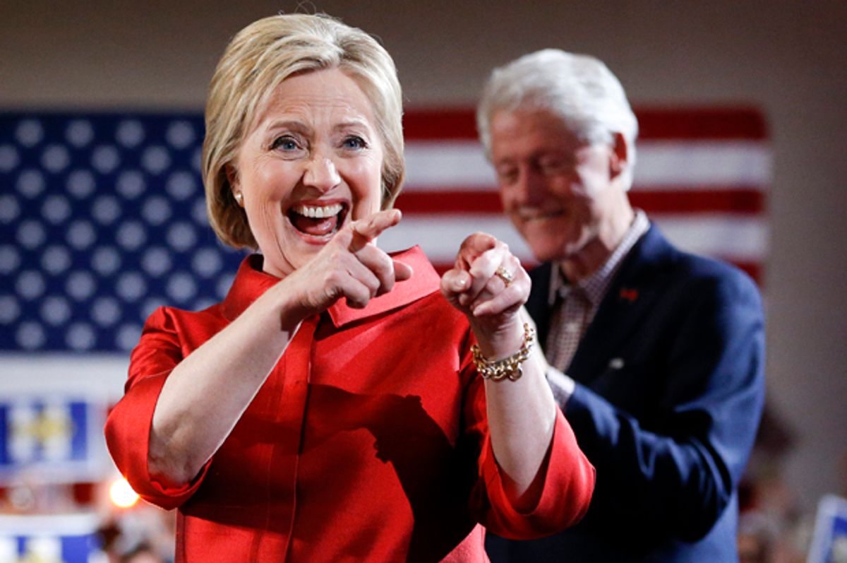 Hillary and Bill Clinton   (AP/John Locher)