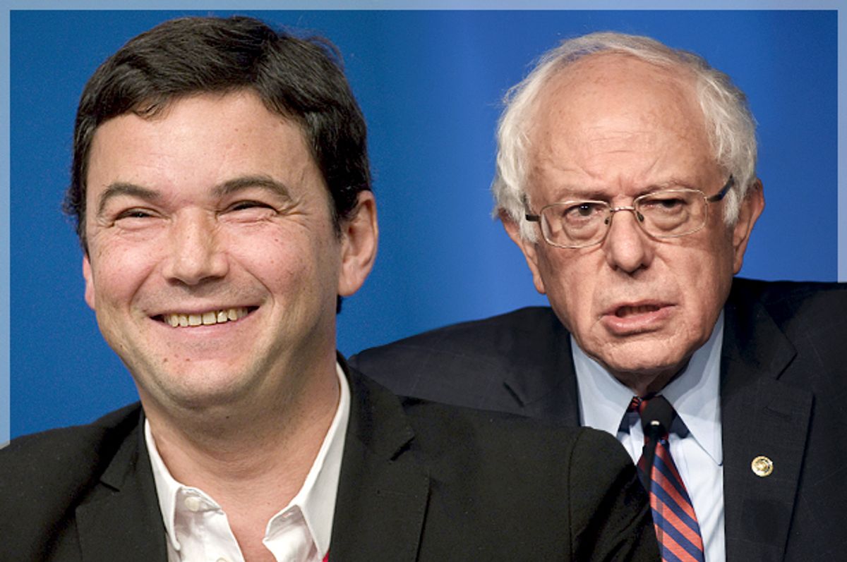 Thomas Piketty, Bernie Sanders   (Reuters/Charles Platiau/Mark Kauzlarich/Photo montage by Salon)