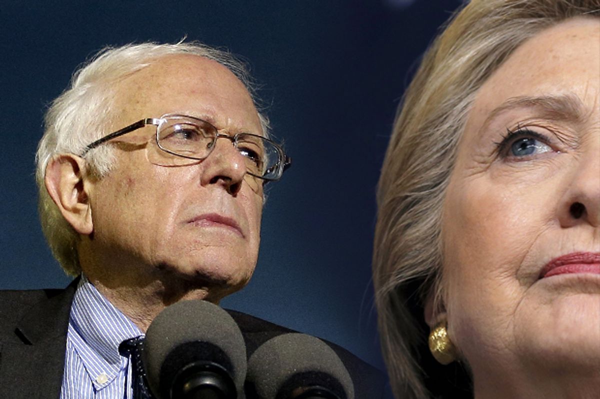 Bernie Sanders, Hillary Clinton   (AP/Julie Jacobson/Reuters/Jim Young/Photo montage by Salon)