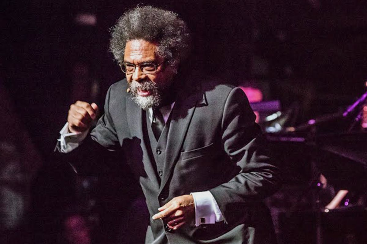 Cornel West performing in "The Cornel West Concerto" on Saturday, May 21, 2016 at the Apollo Theater in New York City  (David Garten/Apollo Theater)