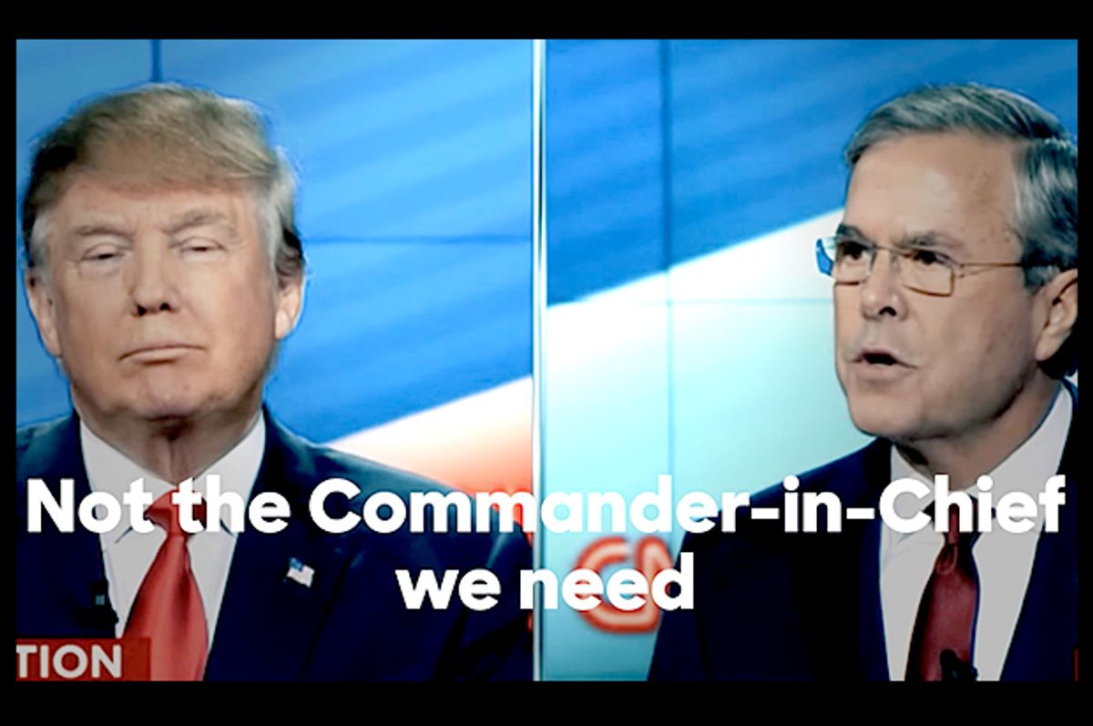 A still from the ad "Republican party unifier: Donald Trump?" (YouTube/The Briefing)