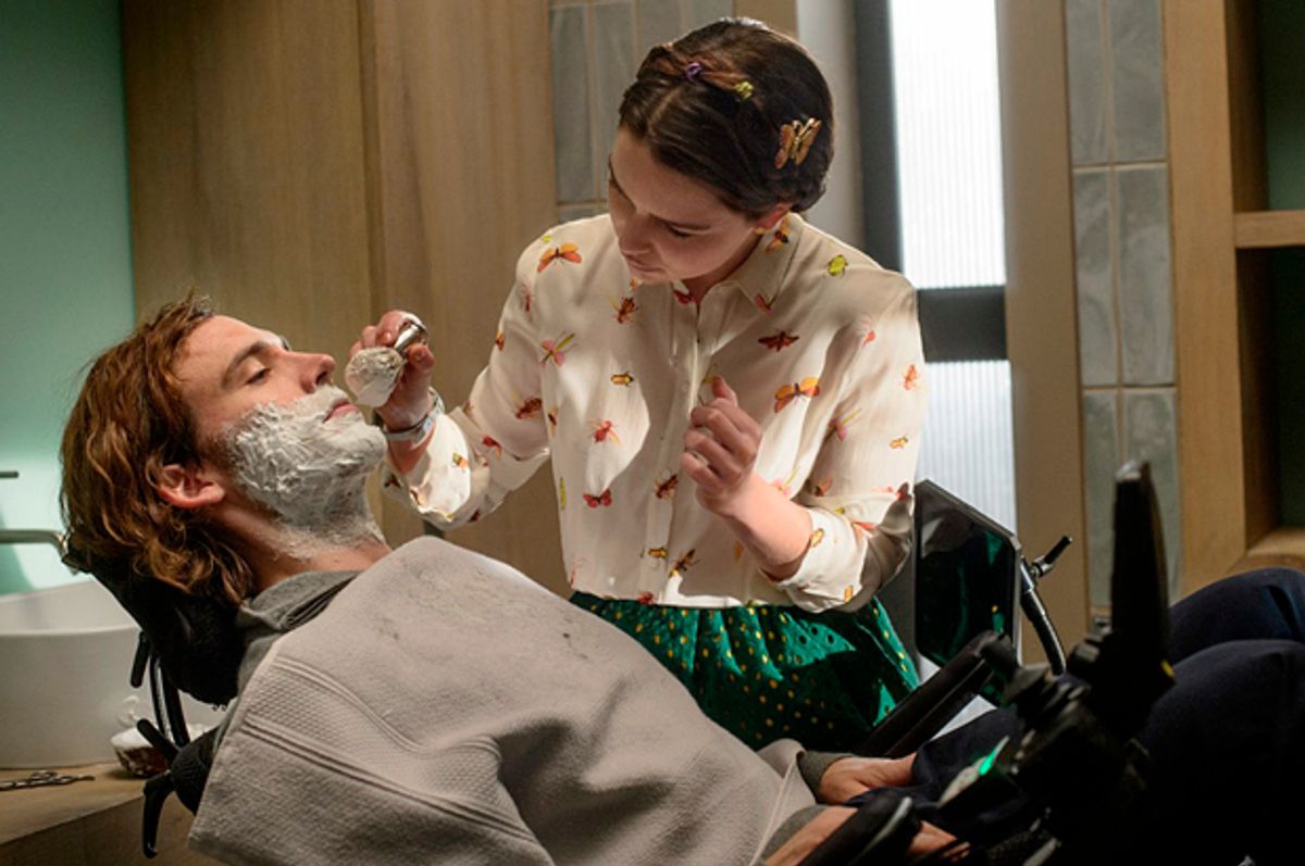 Sam Claflin and Emilia Clarke in "Me Before You"   (Warner Bros. Entertainment)