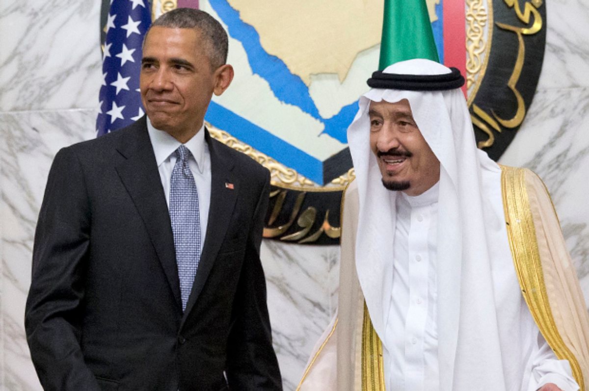 Barack Obama and Saudi Arabia's King Salman, April 21, 2016.   (AP/Carolyn Kaster)
