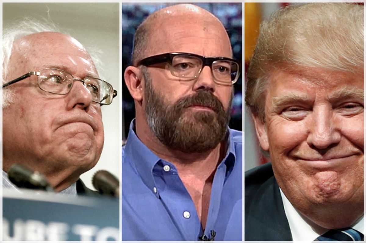 Bernie Sanders, Andrew Sullivan, Donald Trump   (Reuters/Aaron Bernstein/HBO/AP/Matt Rourke)