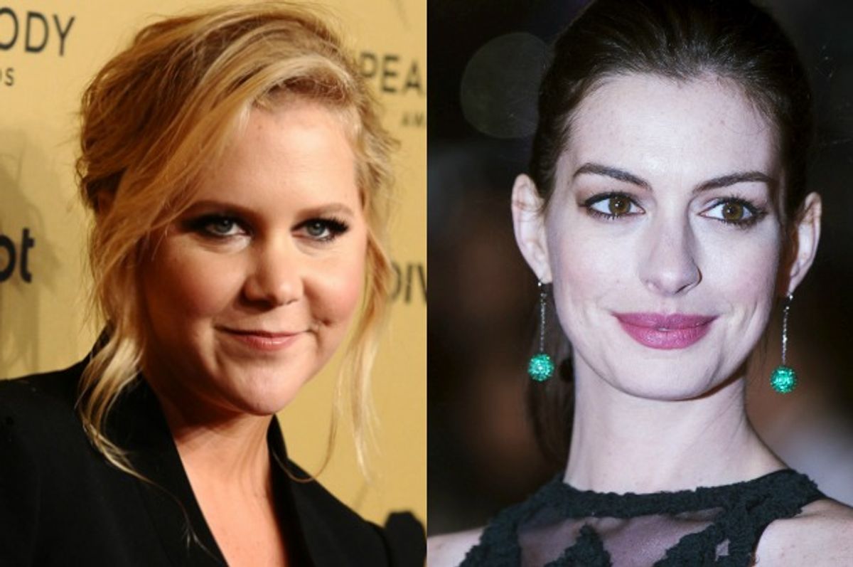 Amy Schumer / Anne Hathaway (Charles Sykes/AP/Neil Hall/Reuters)