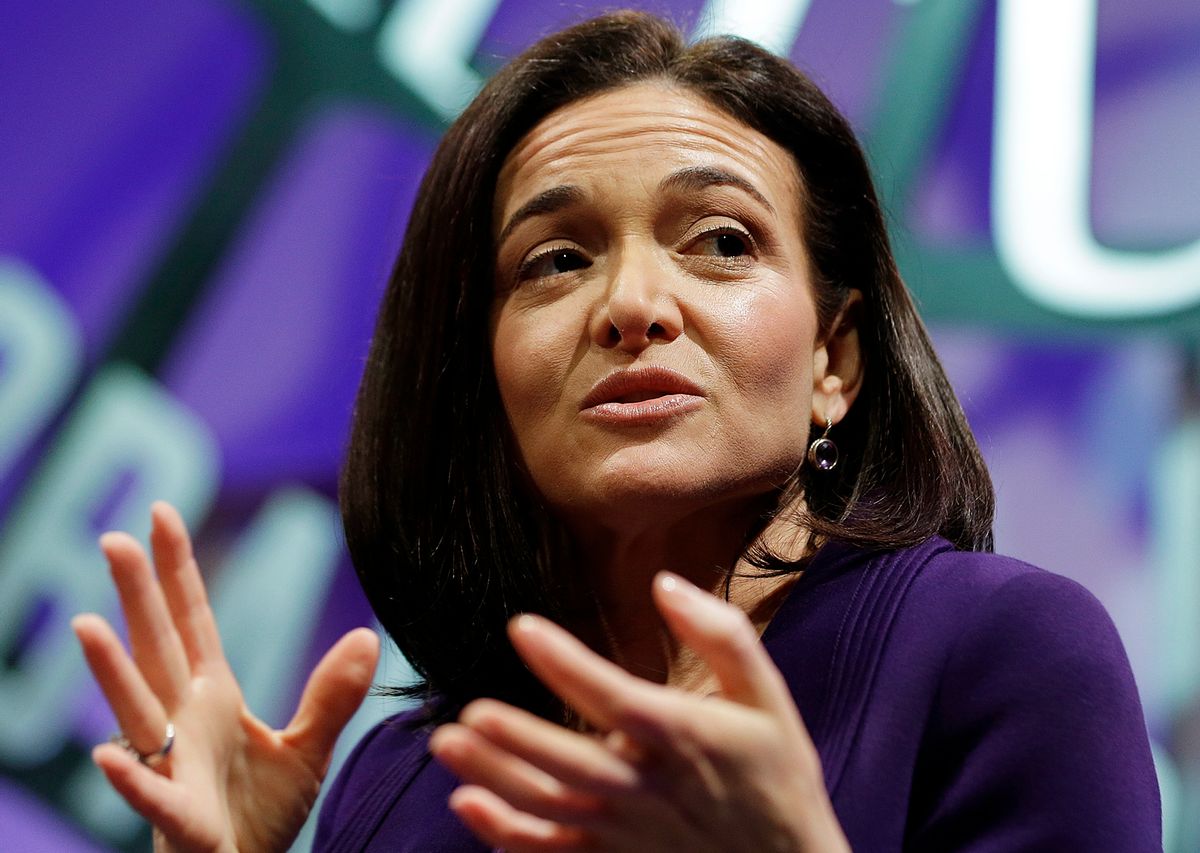 FILE - In this Nov. 3, 2015, file photo, Facebook chief operating officer Sheryl Sandberg speaks during a forum in San Francisco. . (AP Photo/Eric Risberg, File) (AP)