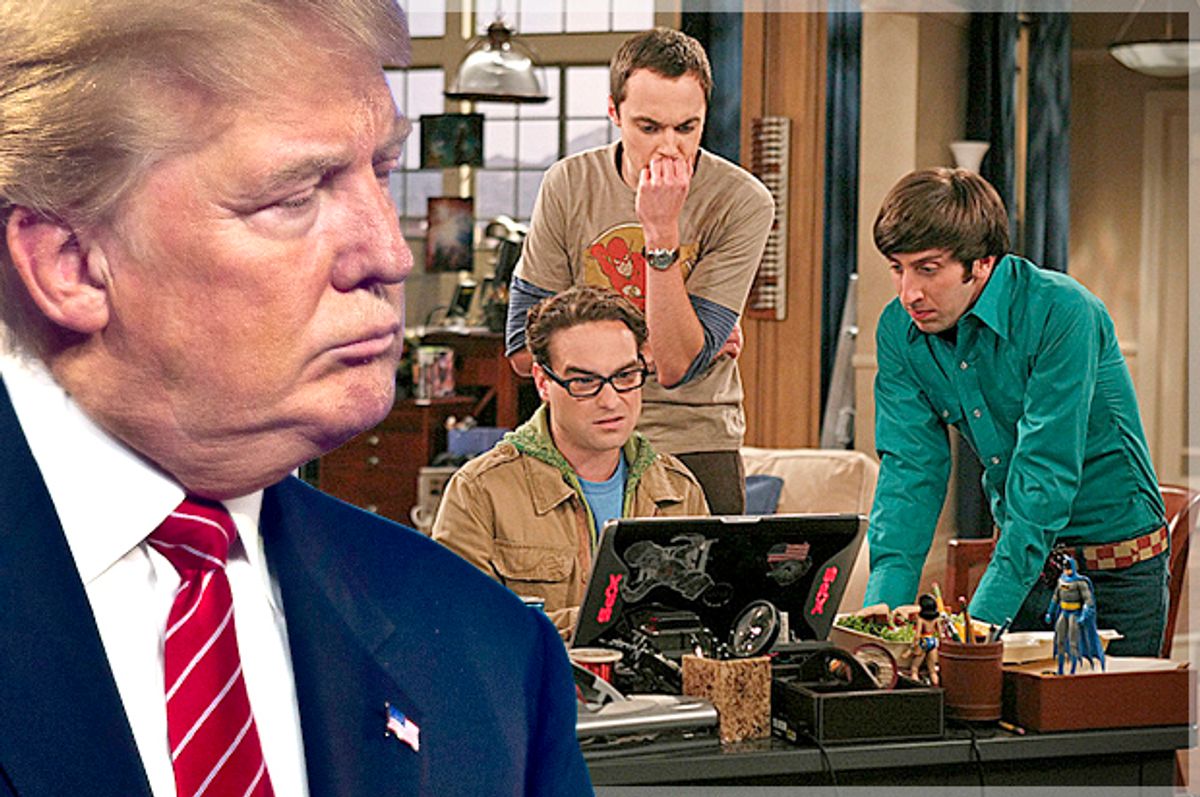 Donald Trump; "The Big Bang Theory"    (Reuters/L.E. Baskow/CBS/Salon)