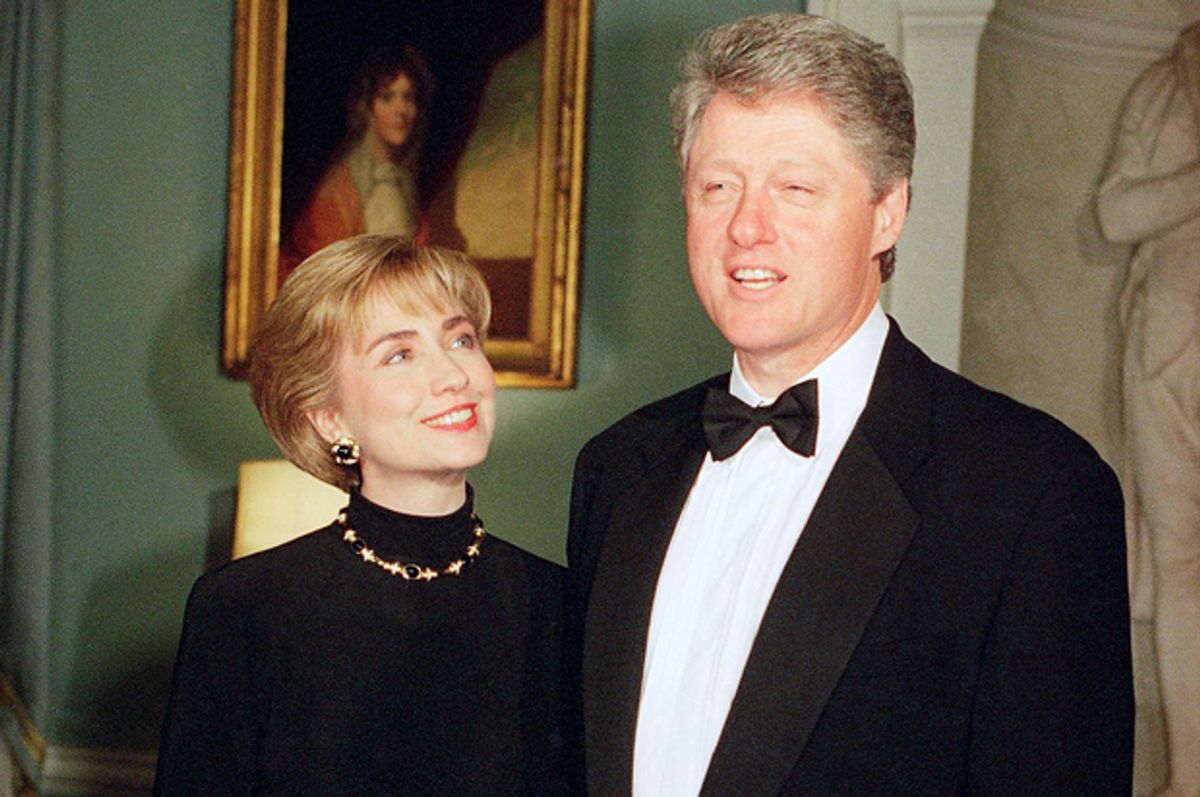 Hillary Clinton, Bill Clinton, April 11, 1994.   (AP/Marcy Nighswander)