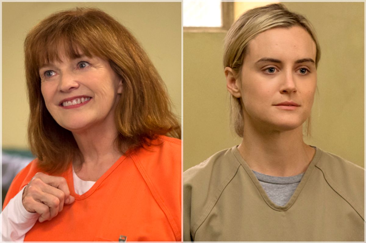Blair Brown; Taylor Schilling in "Orange Is the New Black" (Netflix/Jojo Whilden)