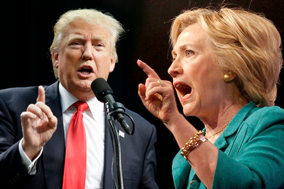 Donald Trump, Hillary Clinton   (AP/Chris Carlson/Reuters/Andrew Innerarity/Photo montage by Salon)