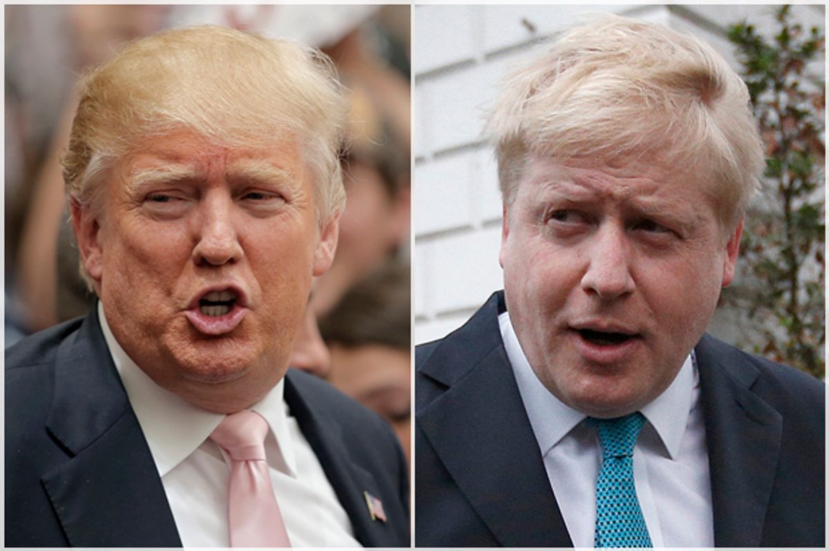 Donald Trump, Boris Johnson   (Reuters/Chris Keane/Peter Nicholls)