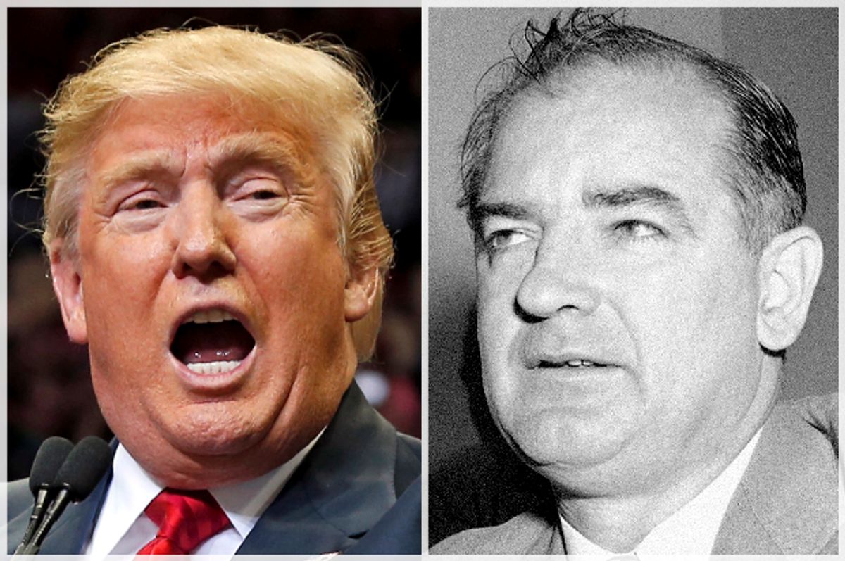 Donald Trump, Joseph McCarthy   (Reuters/Mike Carlson/AP/William J. Smith)
