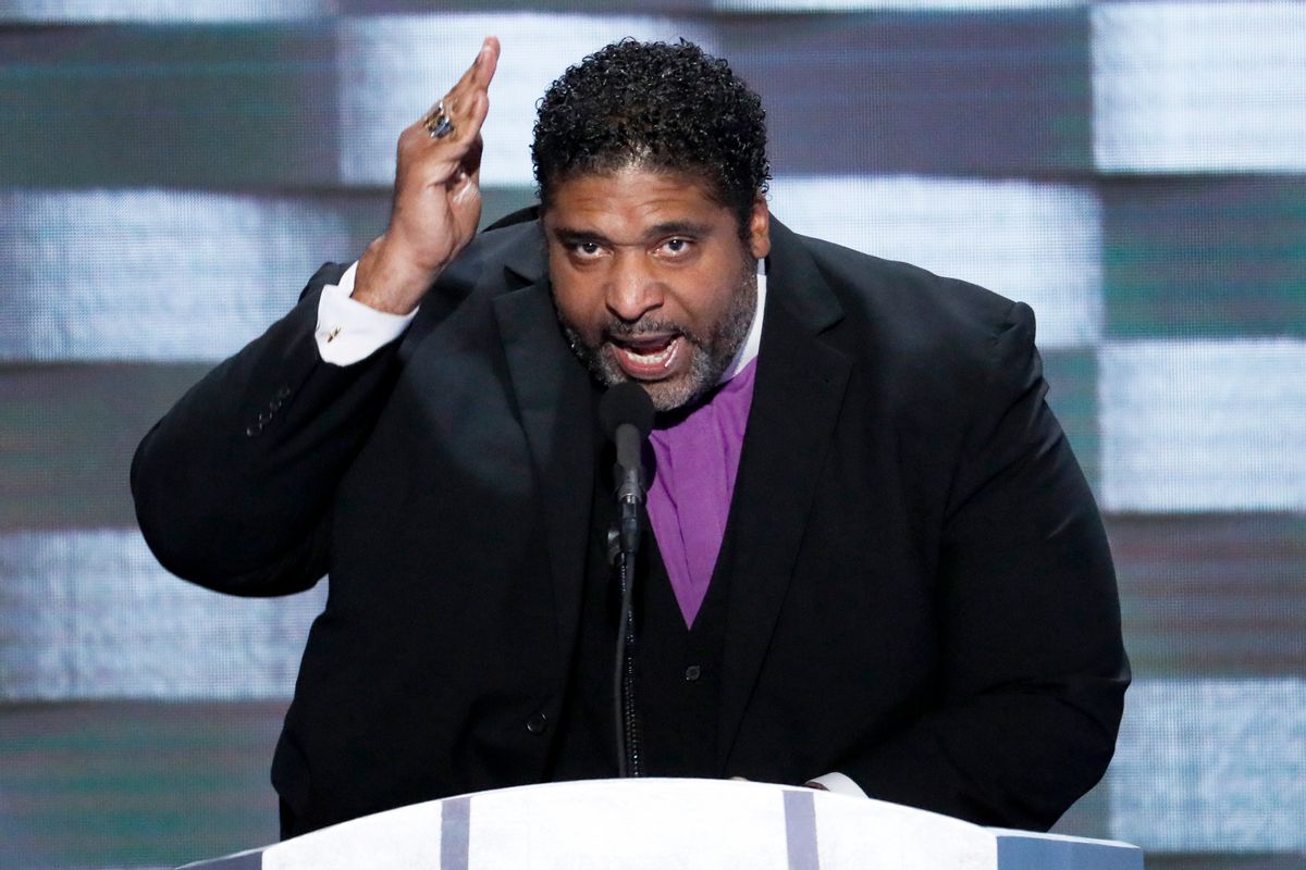 Rev. William Barber speaks during the final day of the Democratic National Convention in Philadelphia , Thursday, July 28, 2016.  (AP Photo/J. Scott Applewhite)