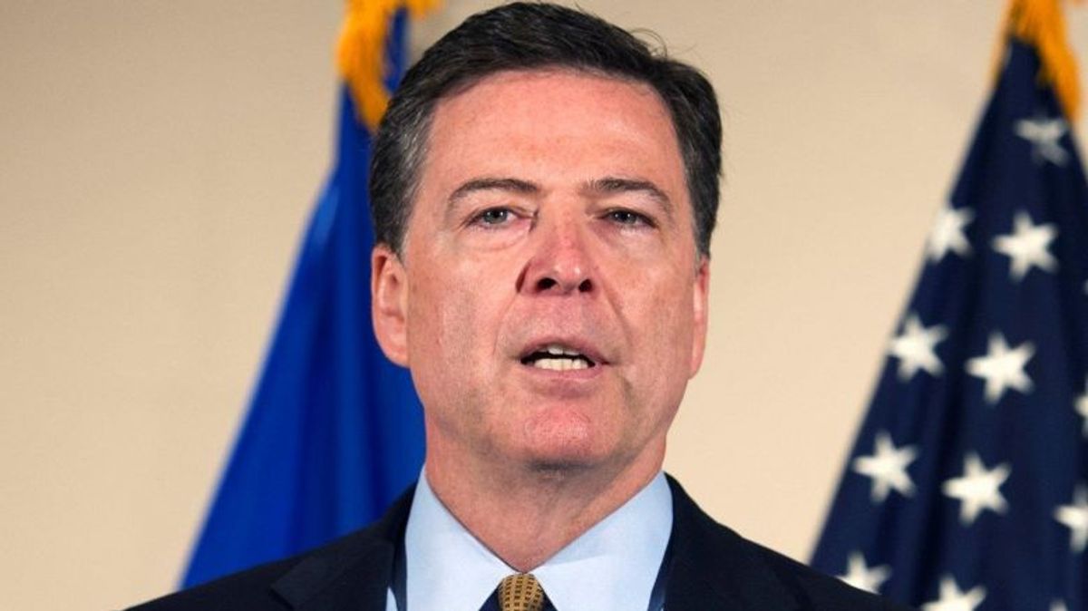 FBI Director James Comey announcing a recommendations of no criminal charges against Hillary Clinton in Washington, D.C. on Tuesday 