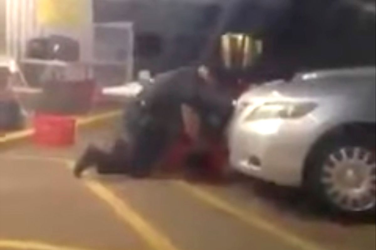Video still of Alton Sterling, moments before being shot by a police officer.   (CNN)