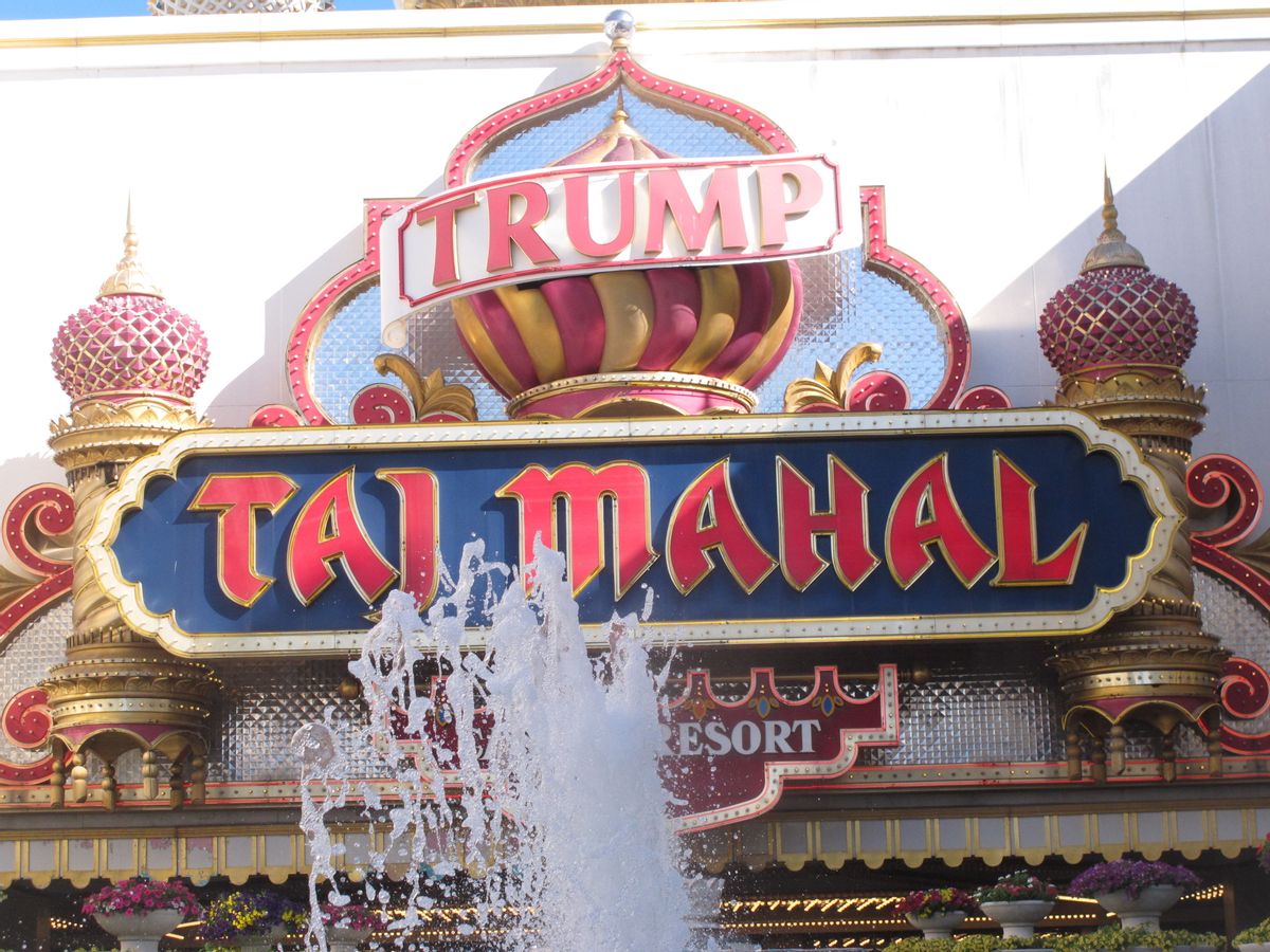 This June 30, 2016 photo shows the exterior of the Trump Taj Mahal casino in Atlantic City, N.J.  (AP)