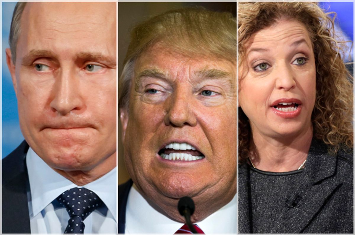 Vladimir Putin, Donald Trump, Debbie Wasserman Schultz   (Reuters/Sergei Karpukhin/Lucas Jackson/Richard Drew)