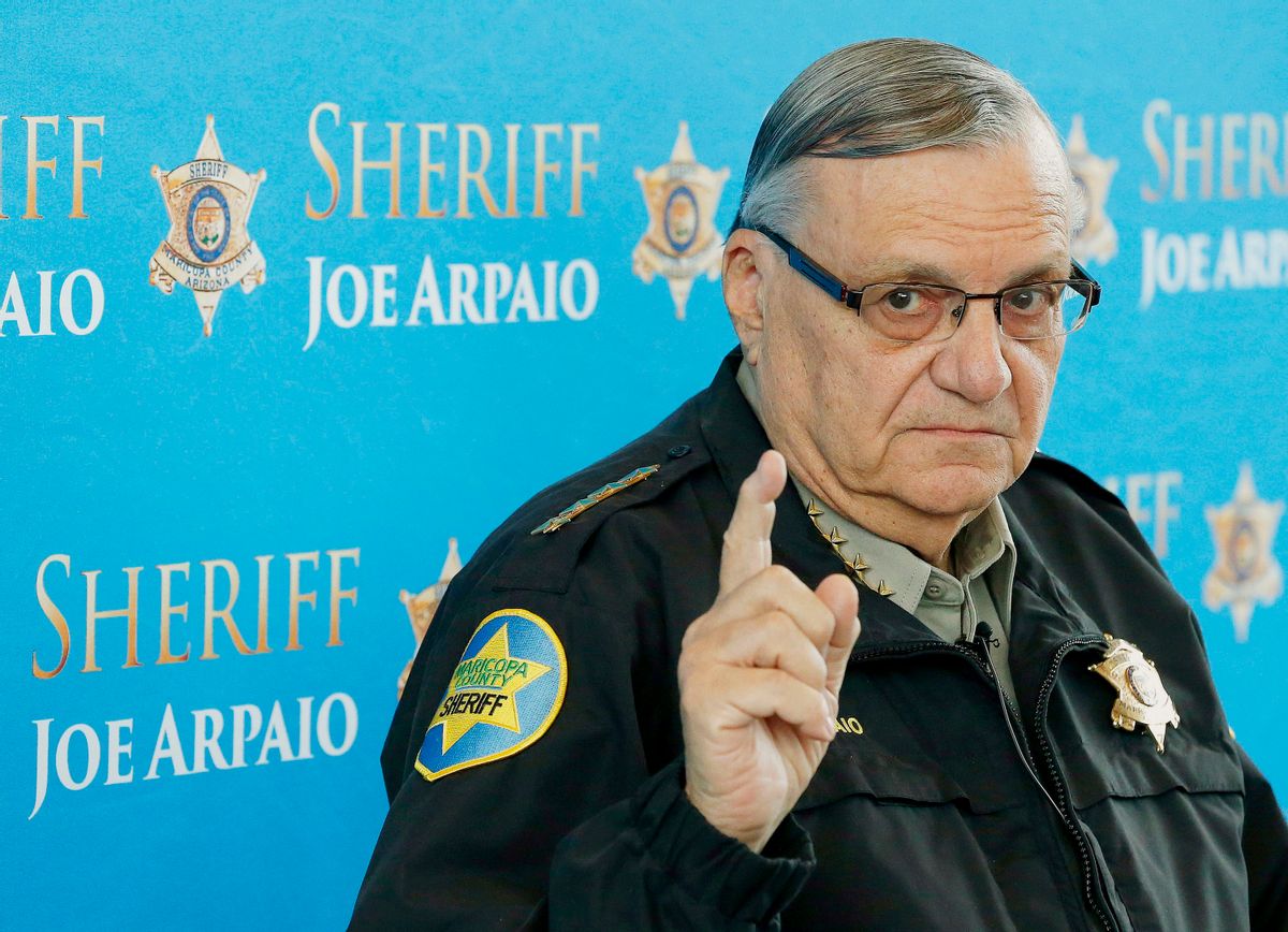 FILE - In this Dec. 18, 2013, file photo, Maricopa County Sheriff Joe Arpaio speaks at a news conference at the Sheriff's headquarters in Phoenix, Ariz.  (AP)