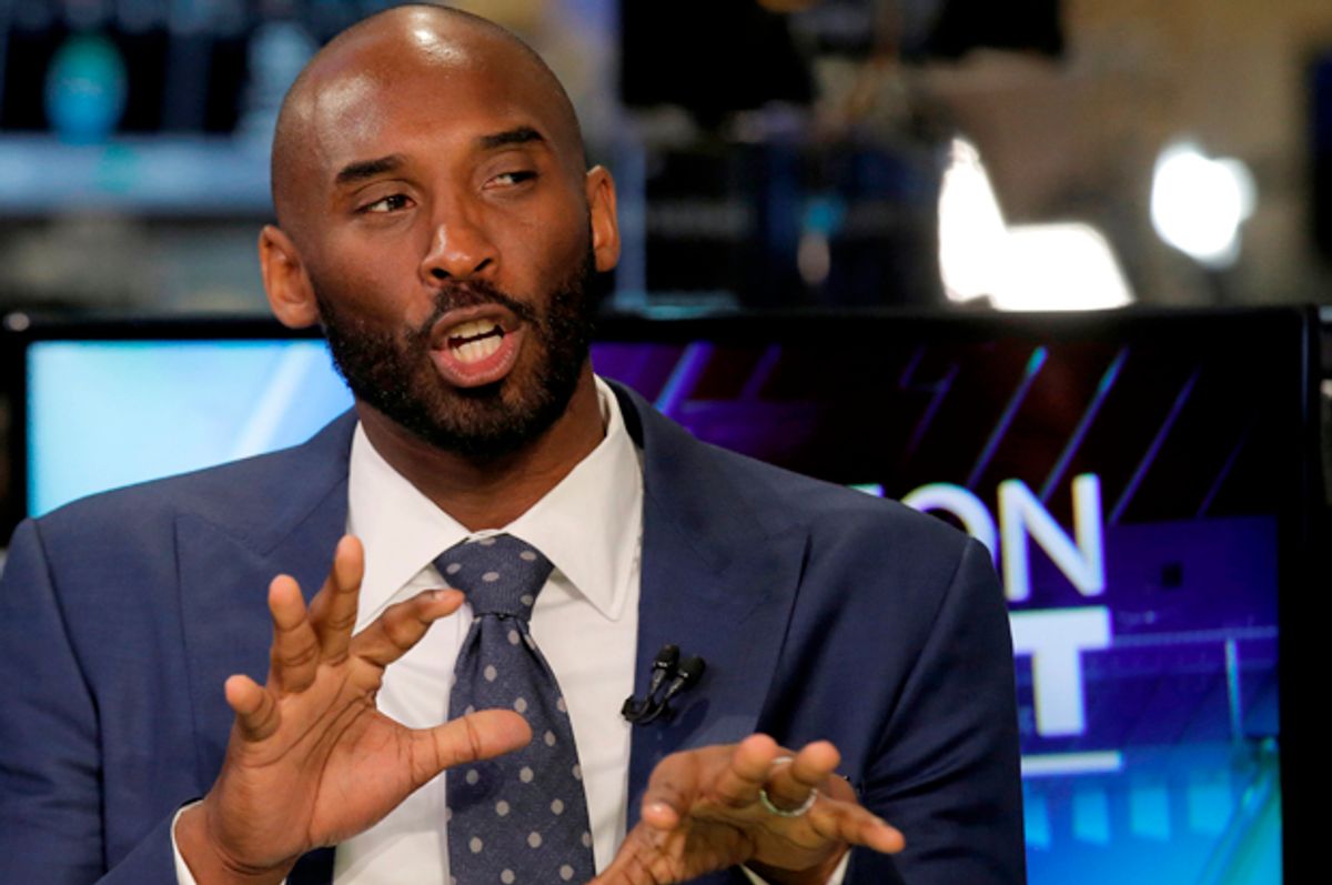 Kobe Bryant speaks during an interview on CNBC at the New York Stock Exchange, August 22, 2016.    (Reuters/Brendan McDermid)