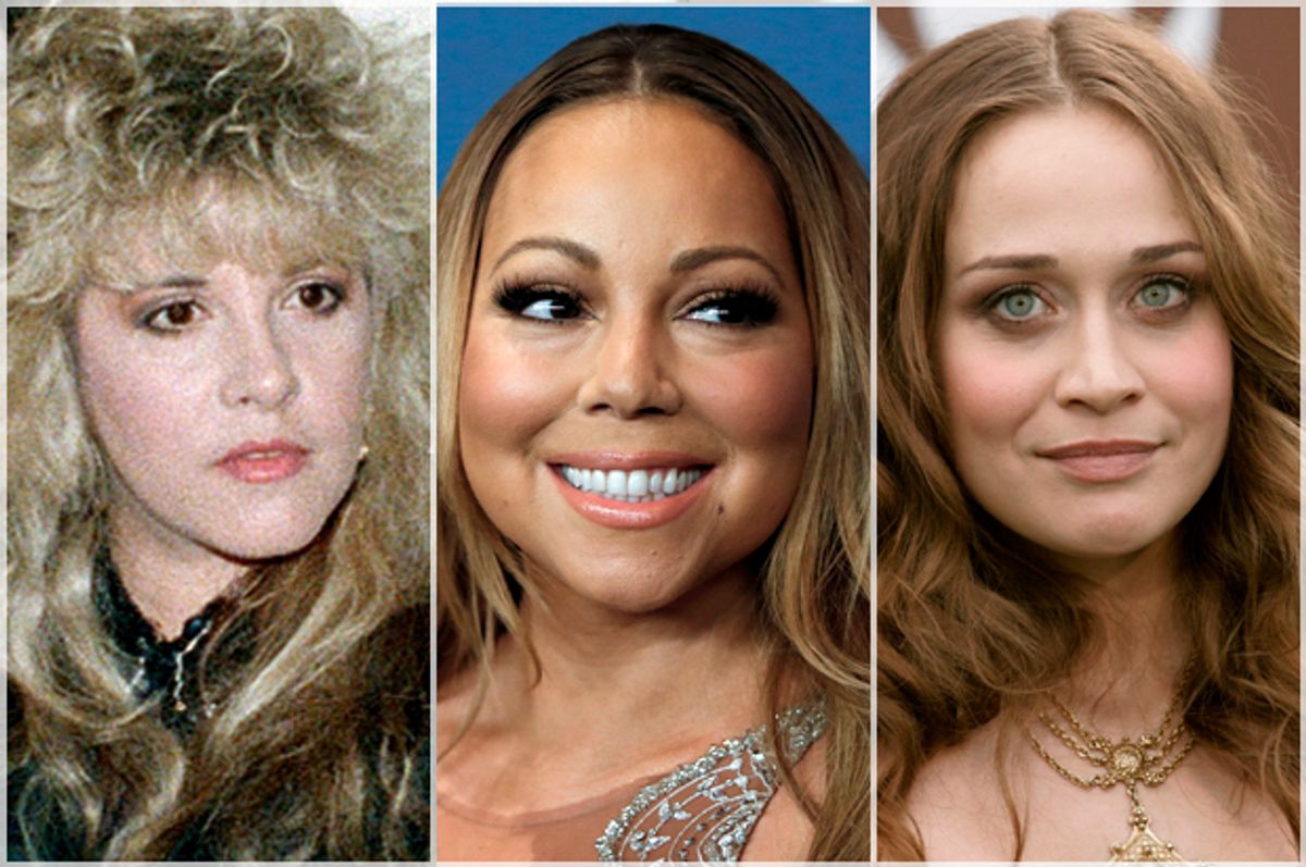 Stevie Nicks; Mariah Carey; Fiona Apple   (AP/Reed Saxon/Reuters/Eduardo Munoz/Mario Anzuoni)