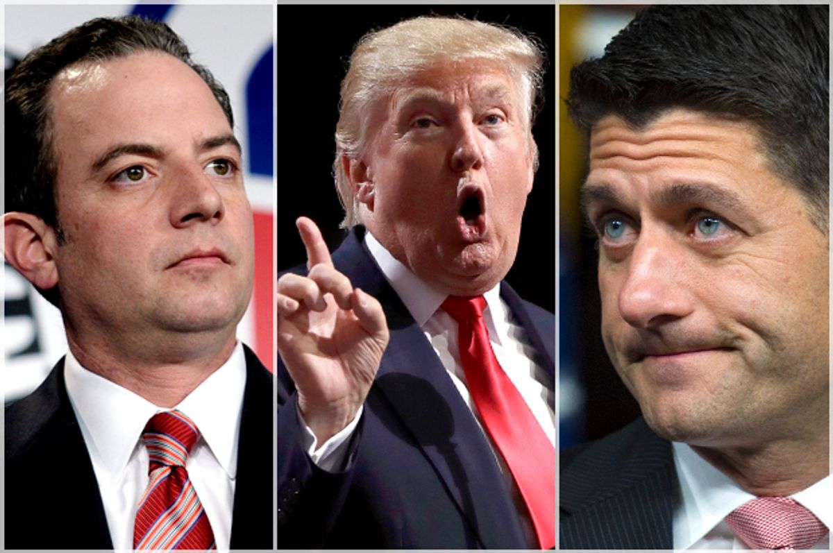 Reince Priebus; Donald Trump; Paul Ryan   (AP/Susan Walsh/Evan Vucci/Cliff Owen)
