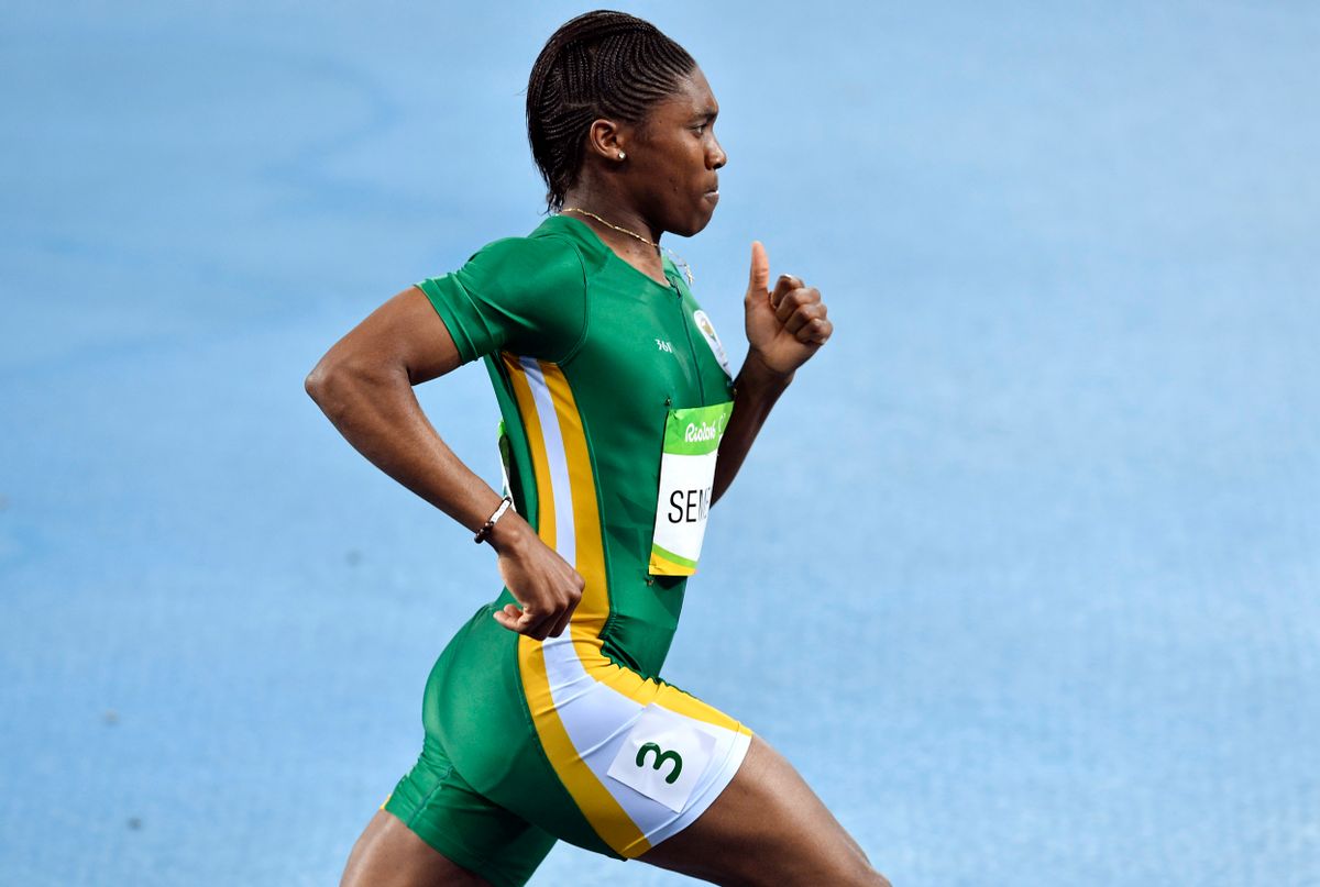 South Africa's Caster Semenya competes in the women's 800-meter final during the athletics competitions of the 2016 Summer Olympics at the Olympic stadium in Rio de Janeiro, Brazil, Saturday, Aug. 20, 2016. (AP Photo/Martin Meissner) (AP)