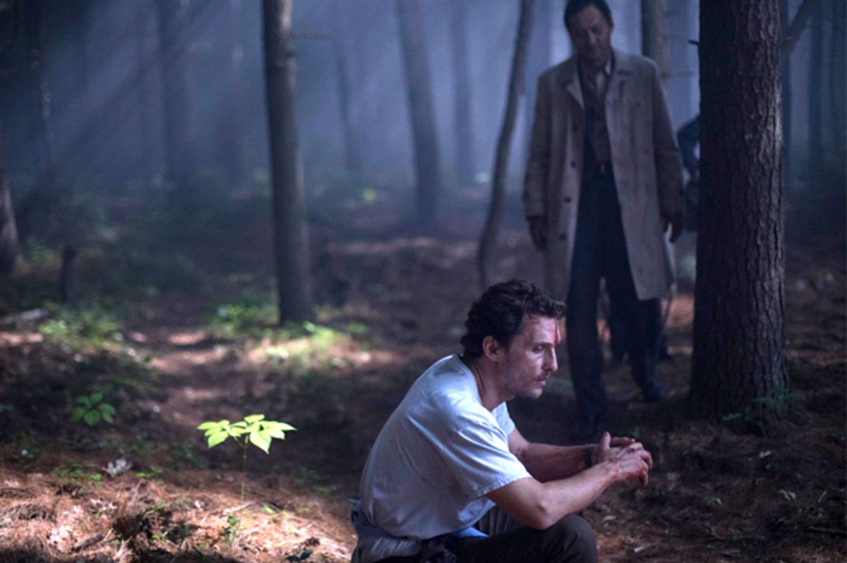 Matthew McConaughey and Ken Watanabe in "The Sea of Trees"   (A24)